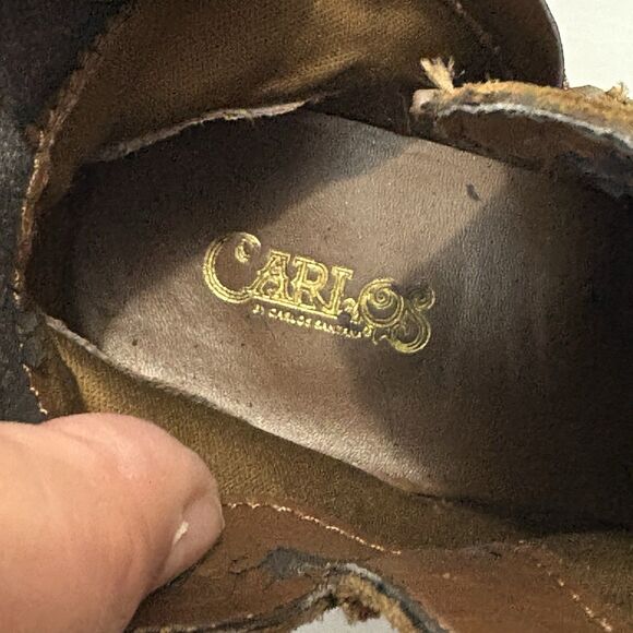 Carlos Santana Ankle Boots Women 9 Embroidered Floral Brown Multi Boho Western - Picture 10 of 11